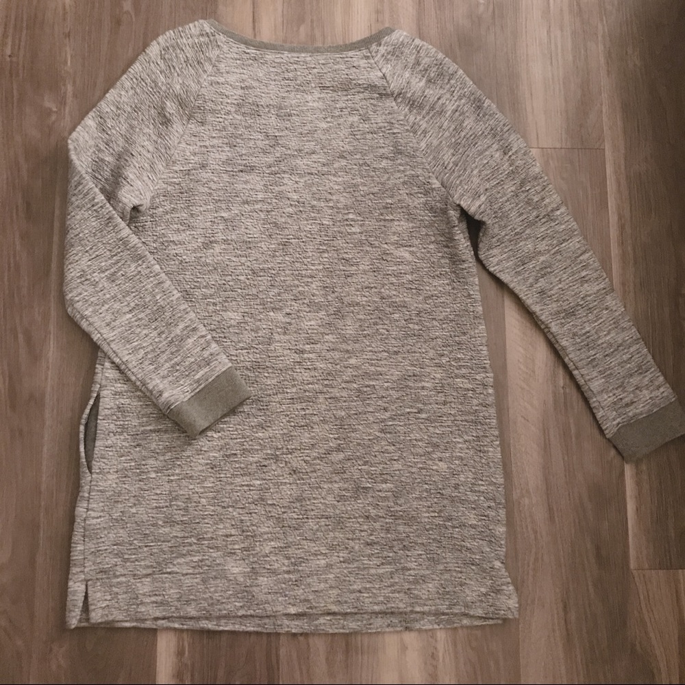 White & Warren long-sleeve heathered gray dress - Picture 10 of 15